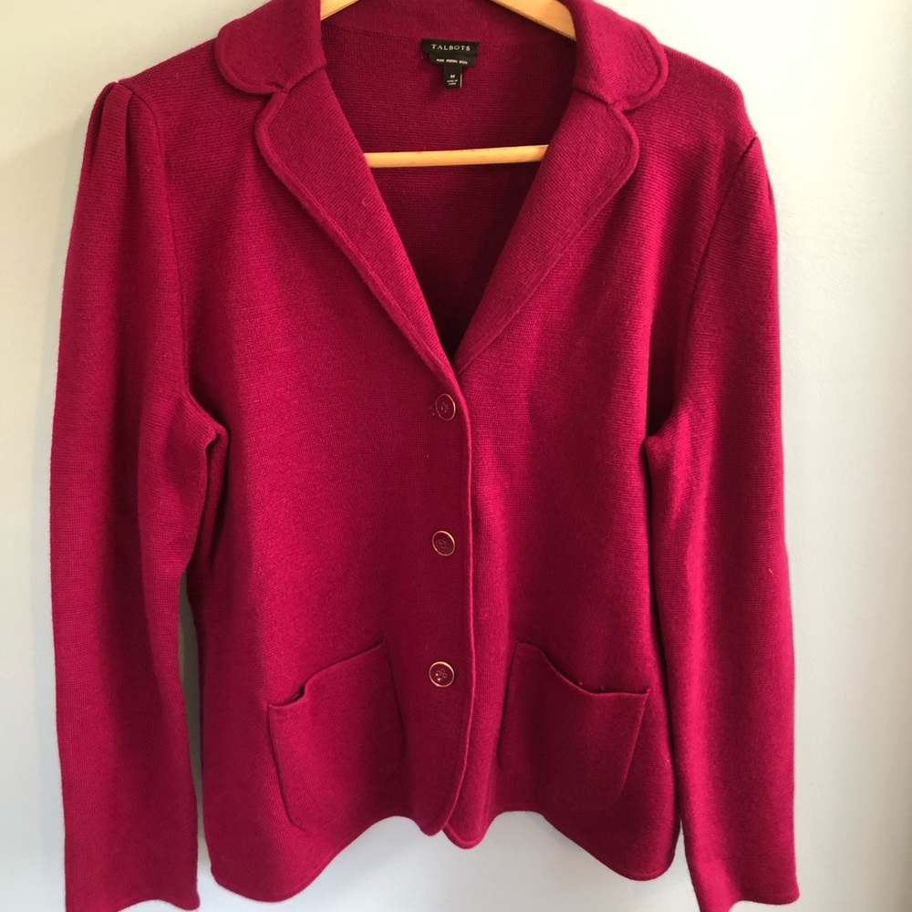 EUC Talbots sweater jacket sized M